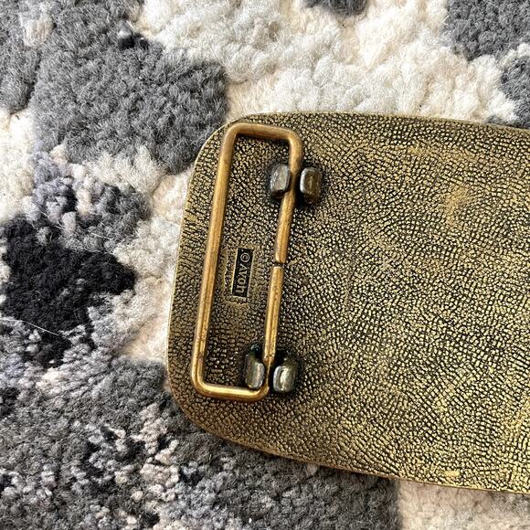 Vintage Avon Biplane Bi-Plane Airplane Belt Buckle Gold-Tone - Picture 4 of 6